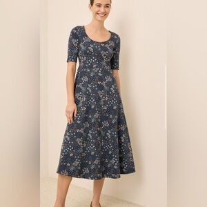 New Pact Organic Scoop Neck Fit N Flare Dress